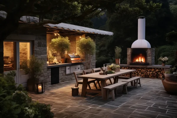 rustic-deck-with-patio-furniture-vegetation rustic-deck-with-patio-furniture-vegetation